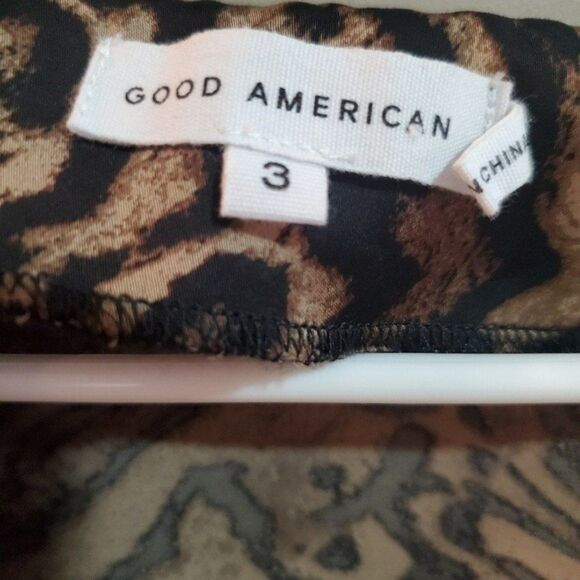 Good American Satin Wrap Bodysuit  New Top Shirt Black Jaguar Size 3 - Picture 5 of 7